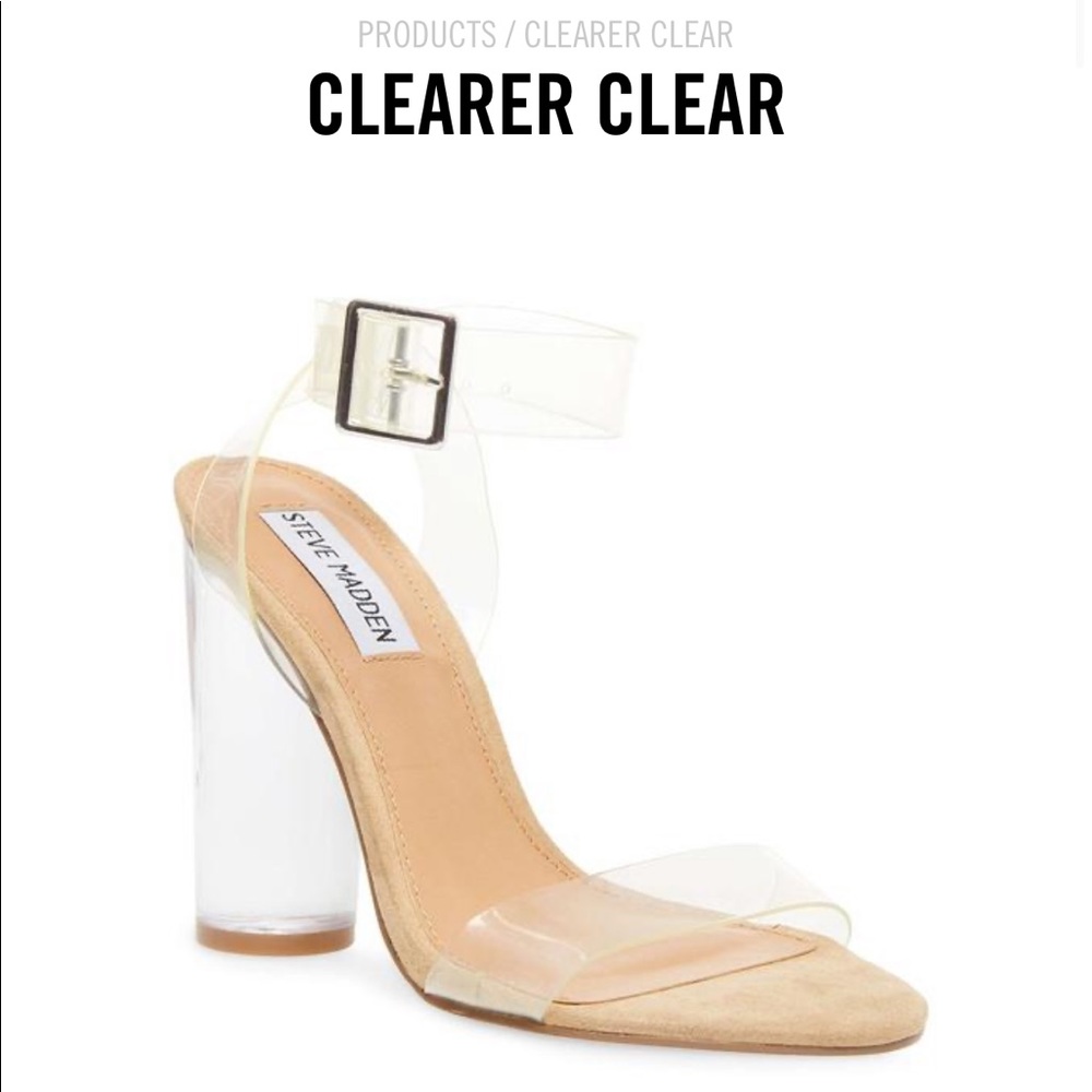 Steve Madden Clearer Clear Heels